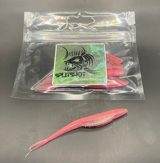 4in Pink and clear jerk bait medium bag